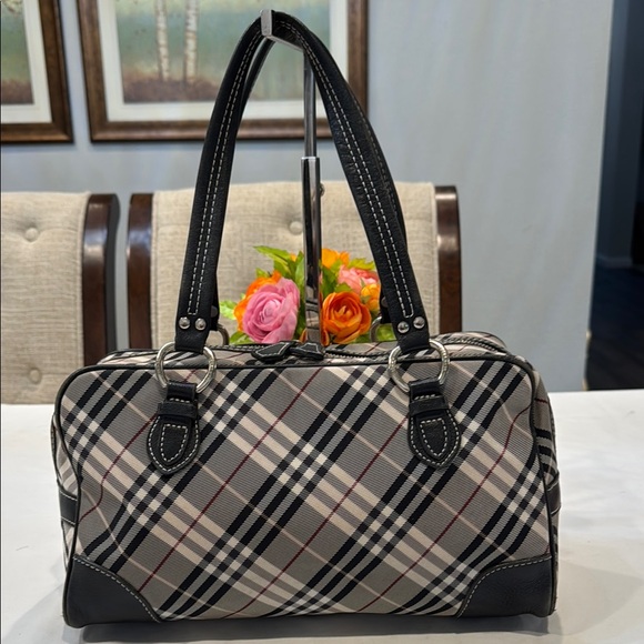 Handbags - Authentic Burberry Blue Label Plaid Handbag with Black Accents